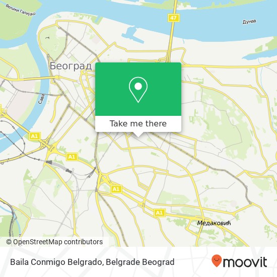 Baila Conmigo Belgrado map