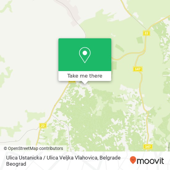 Ulica Ustanicka / Ulica Veljka Vlahovica map