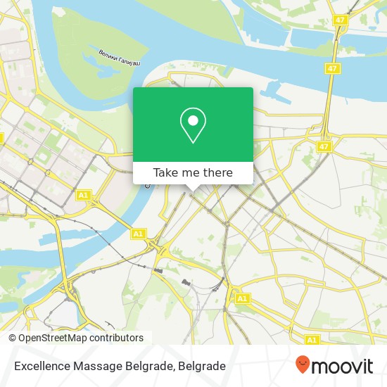 Excellence Massage Belgrade map