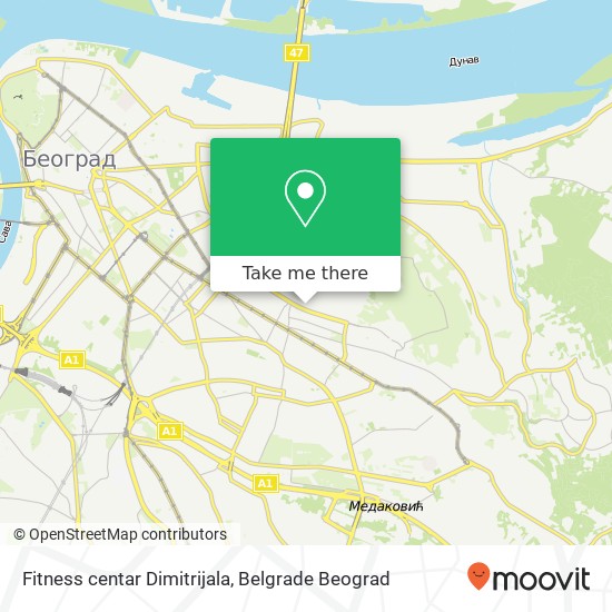 Fitness centar Dimitrijala map