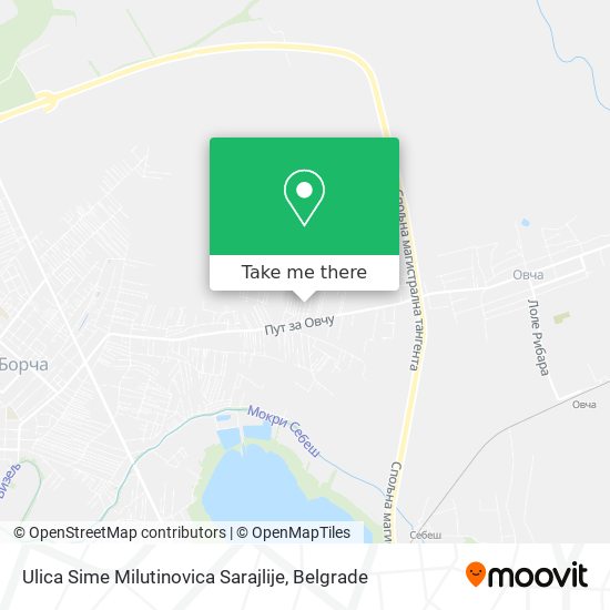 Ulica Sime Milutinovica Sarajlije map