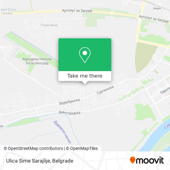 Ulica Sime Sarajlije map