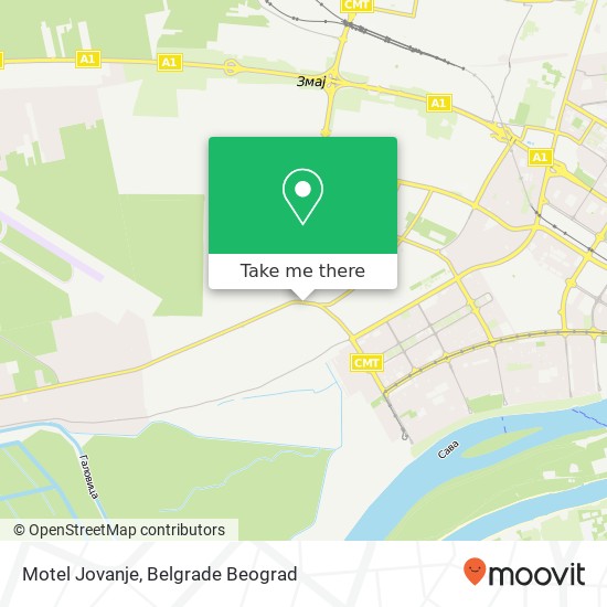 Motel Jovanje map