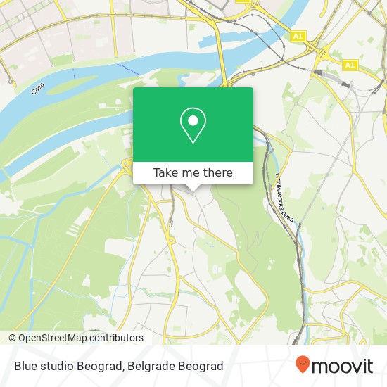 Blue studio Beograd map