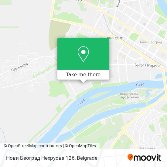 Нови Београд Нехруова 126 map