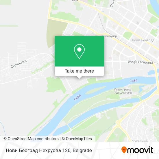 Нови Београд Нехруова 126 map