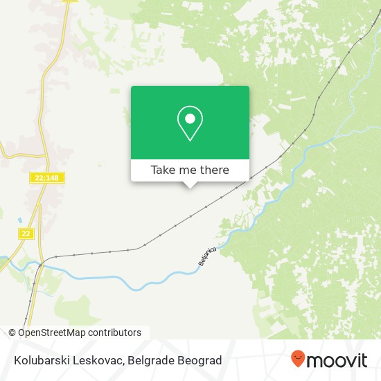 Kolubarski Leskovac map