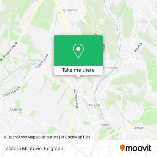 Zlatara Mijatovic map