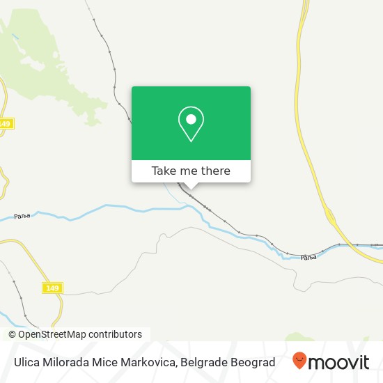 Ulica Milorada Mice Markovica map