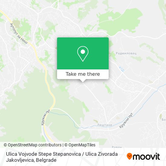 Ulica Vojvode Stepe Stepanovica / Ulica Zivorada Jakovljevica map