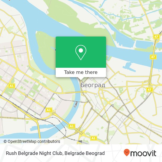 Rush Belgrade Night Club map