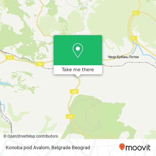 Konoba pod Avalom map