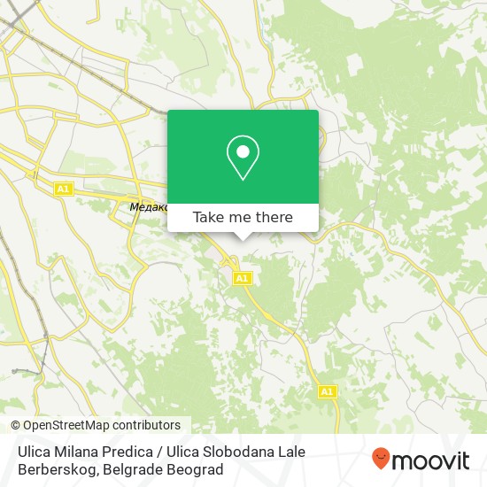 Ulica Milana Predica / Ulica Slobodana Lale Berberskog map