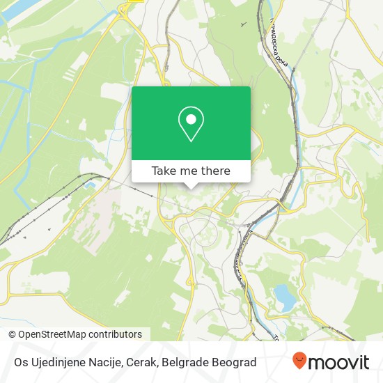 Os Ujedinjene Nacije, Cerak map