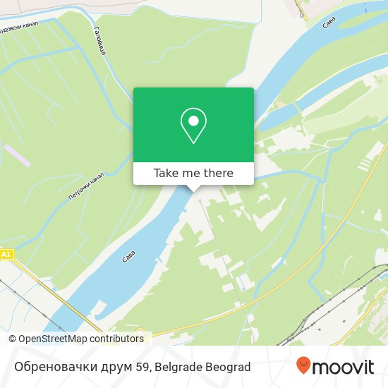 Обреновачки друм 59 map