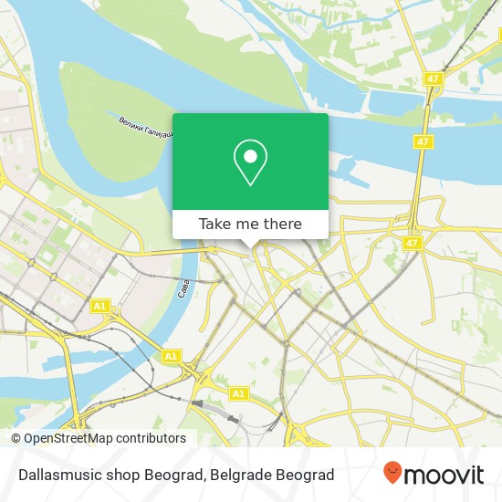 Dallasmusic shop Beograd map
