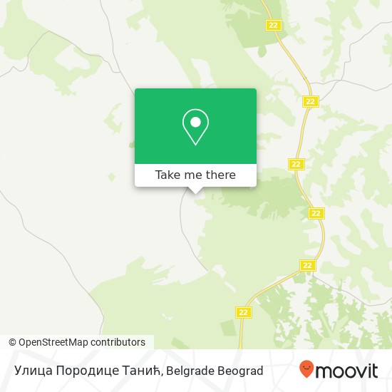 Улица Породице Танић map