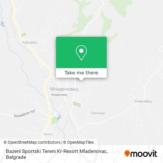 Bazeni Sportski Tereni Kr-Resort Mladenovac map