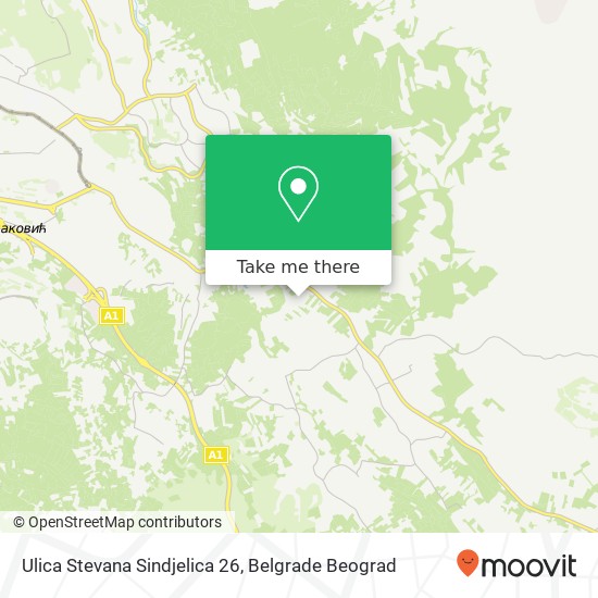 Ulica Stevana Sindjelica 26 map