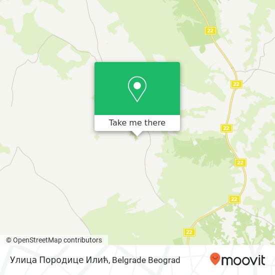 Улица Породице Илић map