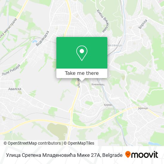 Улица Сретена Младеновића Мике 27А map