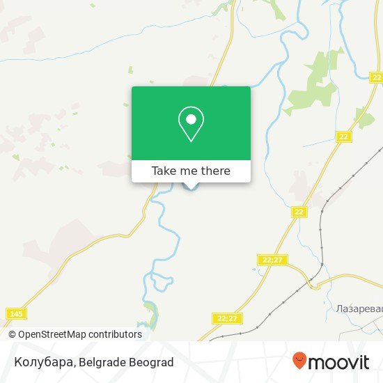 Колубара map