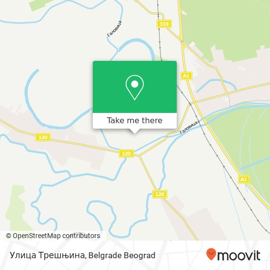 Улица Трешњина map