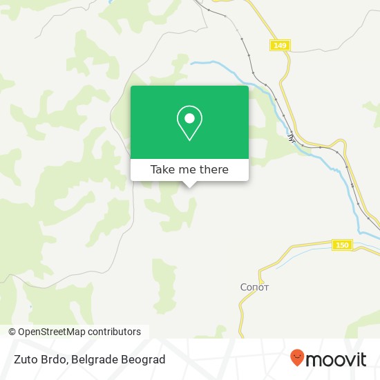 Zuto Brdo map