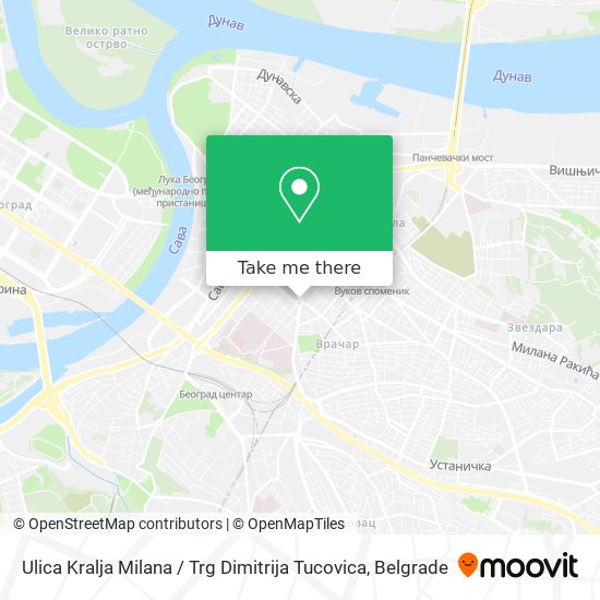 Ulica Kralja Milana / Trg Dimitrija Tucovica map