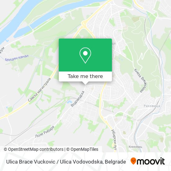 Ulica Brace Vuckovic / Ulica Vodovodska map