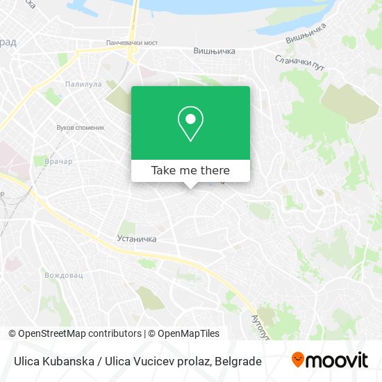 Ulica Kubanska / Ulica Vucicev prolaz map