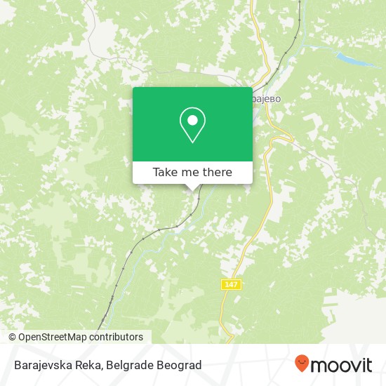 Barajevska Reka map