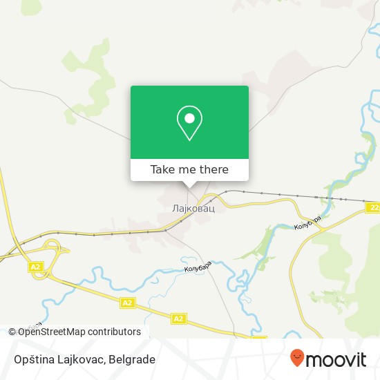 Opština Lajkovac map