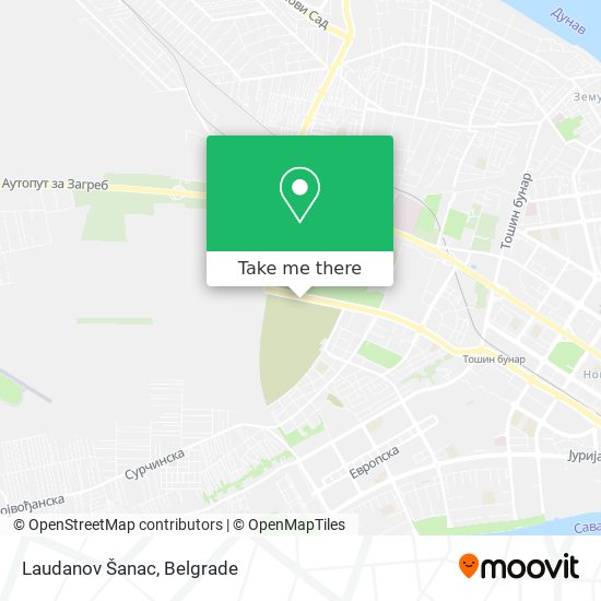 Laudanov Šanac map