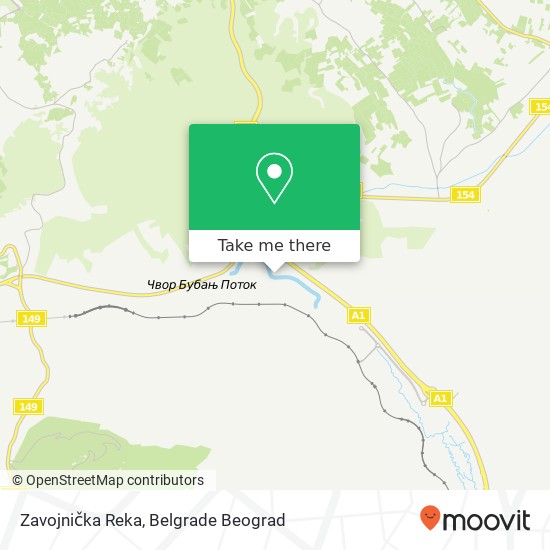 Zavojnička Reka map