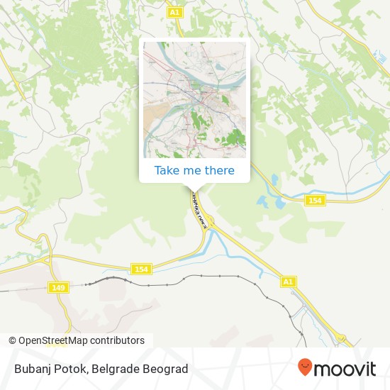 Bubanj Potok map