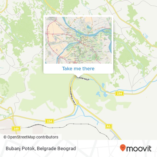 Bubanj Potok map