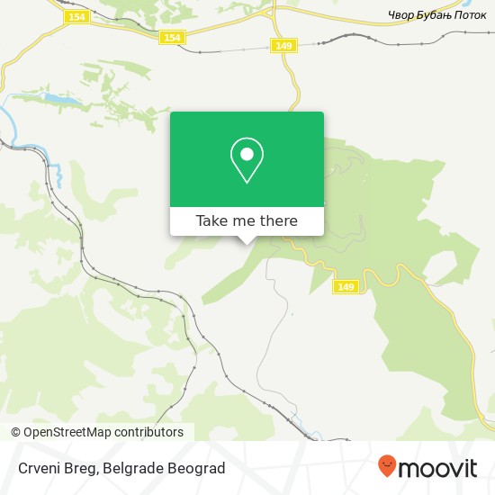 Crveni Breg map