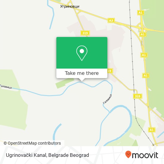 Ugrinovački Kanal map