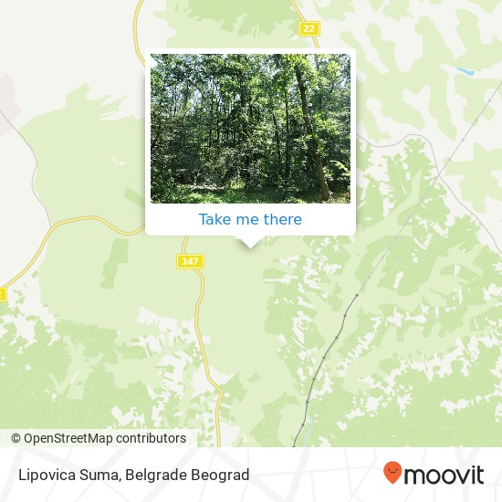 Lipovica Suma map