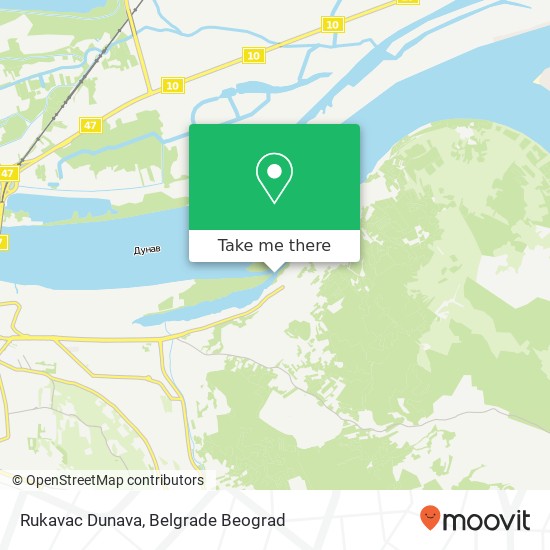 Rukavac Dunava map