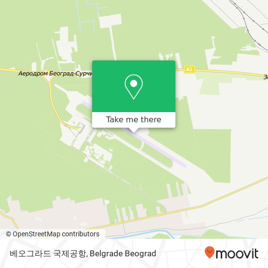 베오그라드 국제공항 map