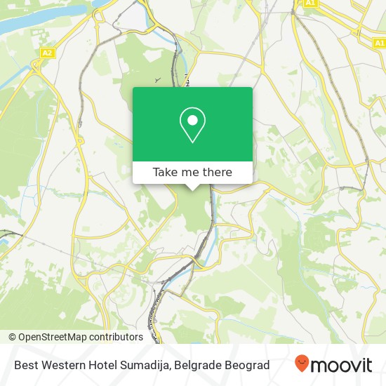 Best Western Hotel Sumadija map