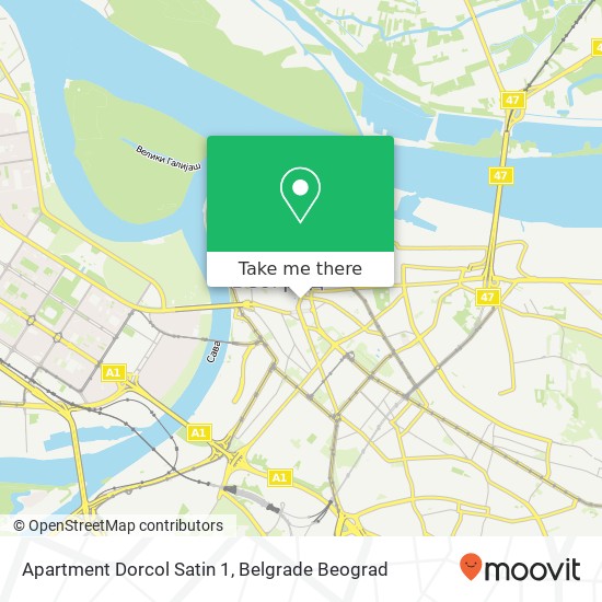 Apartment Dorcol Satin 1 map