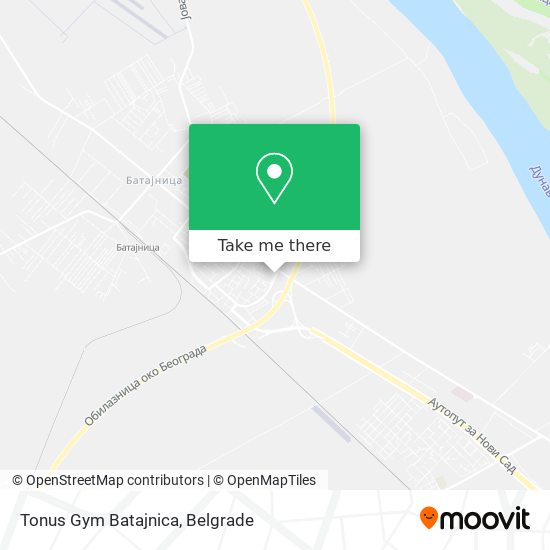 Tonus Gym Batajnica map