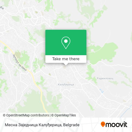 Месна Заједница Калуђерица map