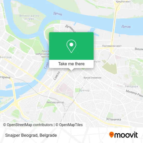 Snajper Beograd map