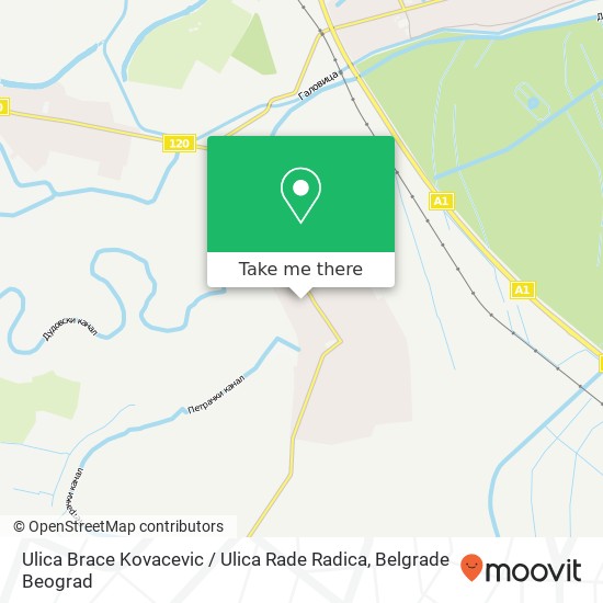 Ulica Brace Kovacevic / Ulica Rade Radica map