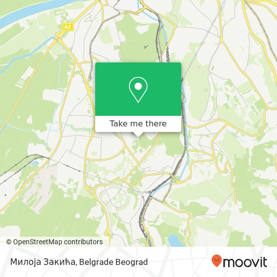 Милоја Закића map