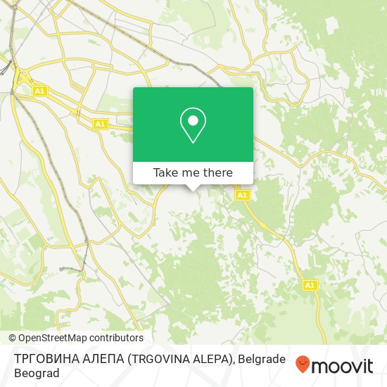 ТРГОВИНА АЛЕПА (TRGOVINA ALEPA) map